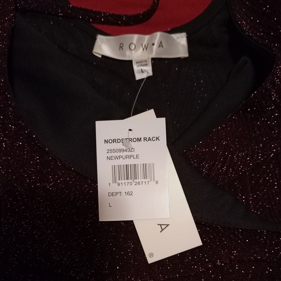 Purple maroon glitter splice V-neck short romper half sleeves Nordstrom - Picture 6 of 10